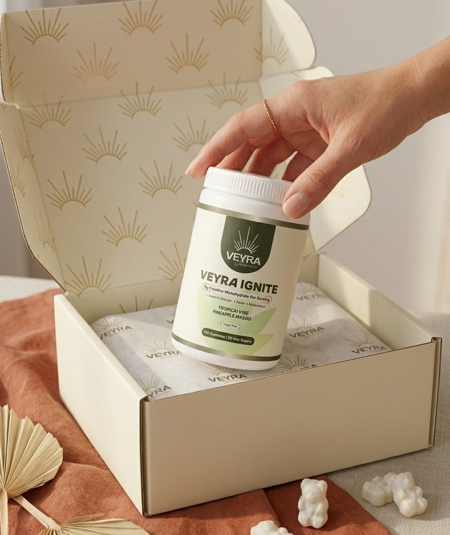 Veyra Ignite sugar-free creatine gummies container